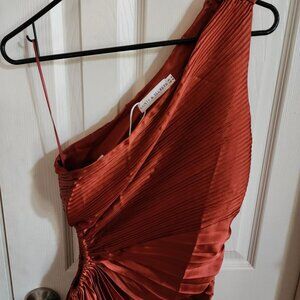 Saints & Secrets Pleated Asymmetric Maxi Dress – AU 10 / US M – NWT